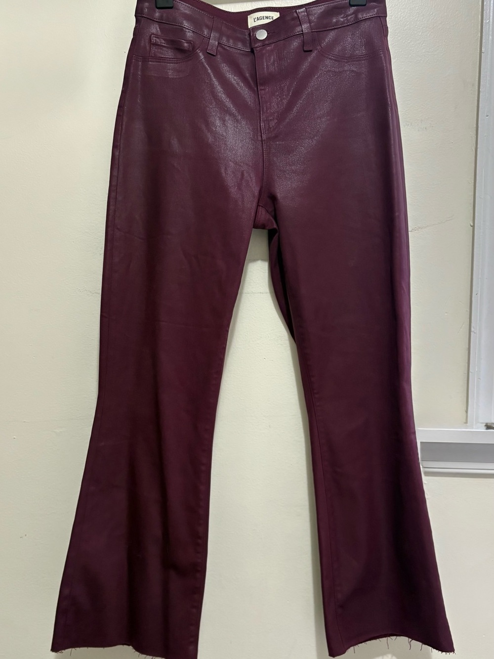L’Agence Kendra Coated Crop Flare Jean